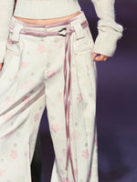 Floral Printed Satin Trousers