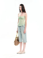 Striped Slim Cardigan Camisole