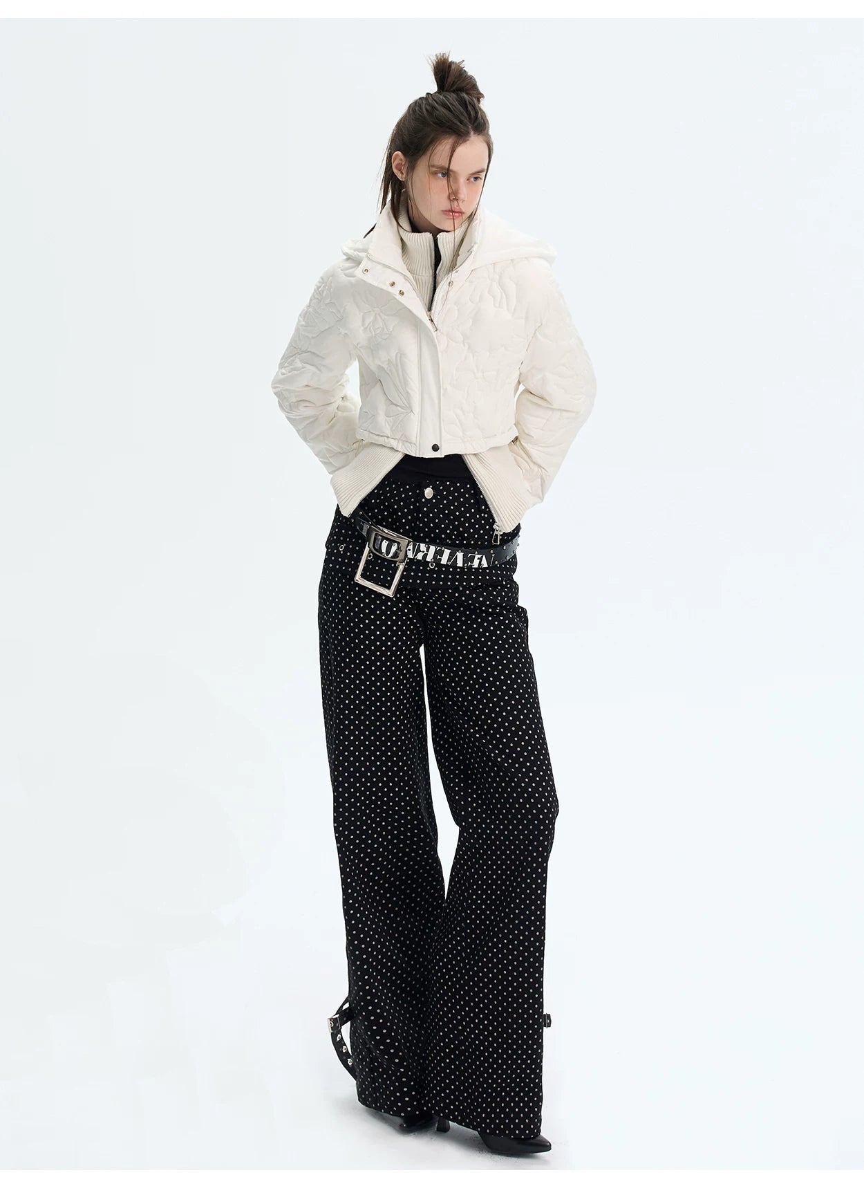 Quilted Cropped Down Jacket