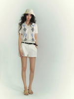Argyle Contrast Polo Tee