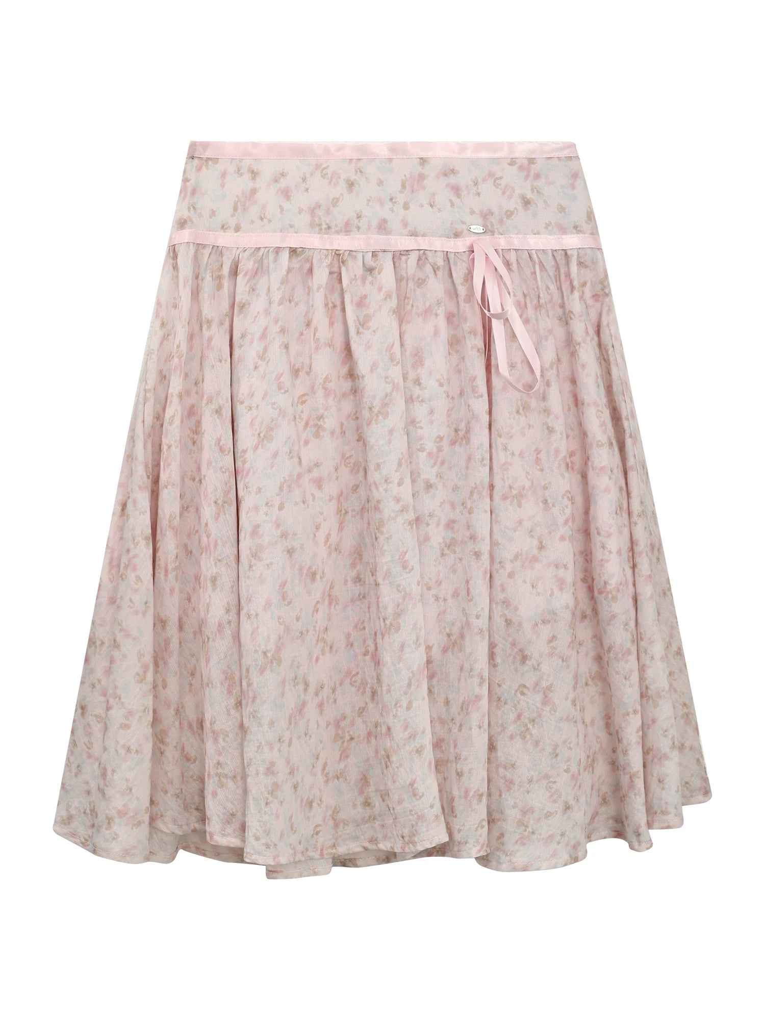 Floral A-Line Midi Skirt