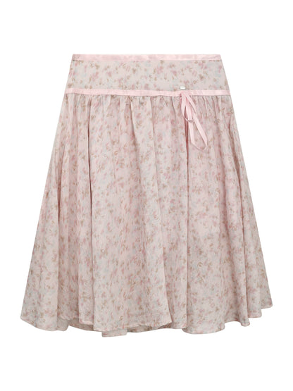 Floral A-Line Midi Skirt
