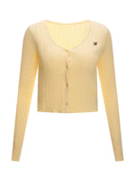 Jacquard V-Neck Knit Cardigan