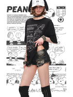 Distressed Zipper Denim Shorts