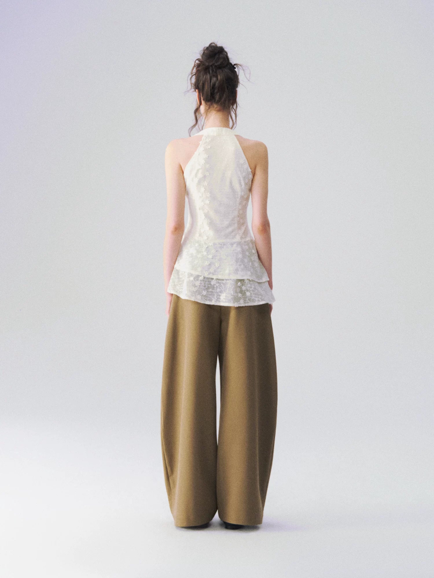 Cutout Jacquard V-Neck Tank