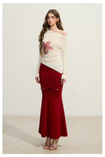 Asymmetrical Knit Top & Mermaid Skirt Set