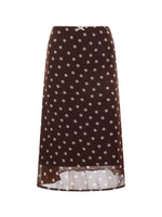 Polka Dot A-Line Midi Skirt