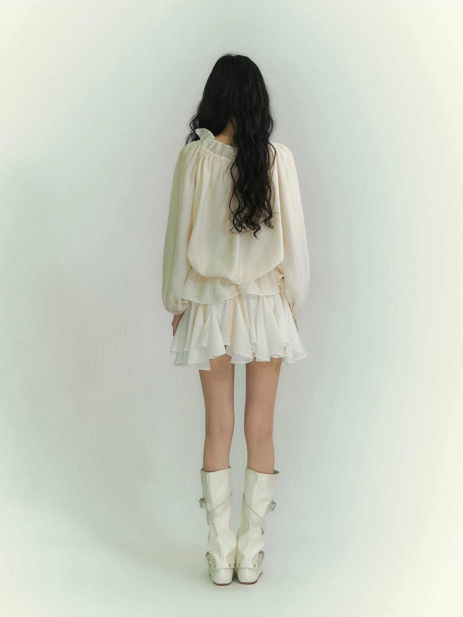 Lace Irregular Hem Skirt