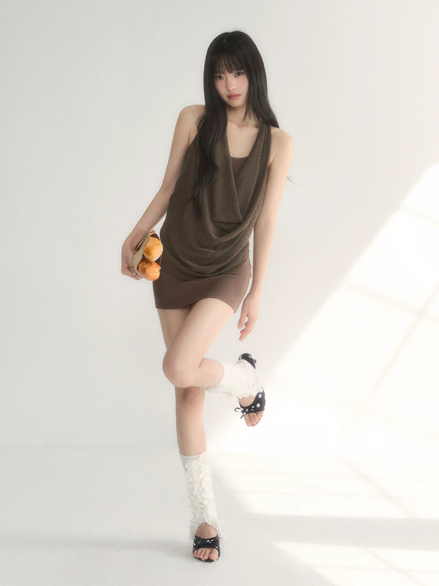 Halter Cowl Bodycon Dress