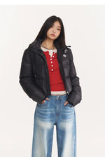 Black & White Pearl Down Short Jacket