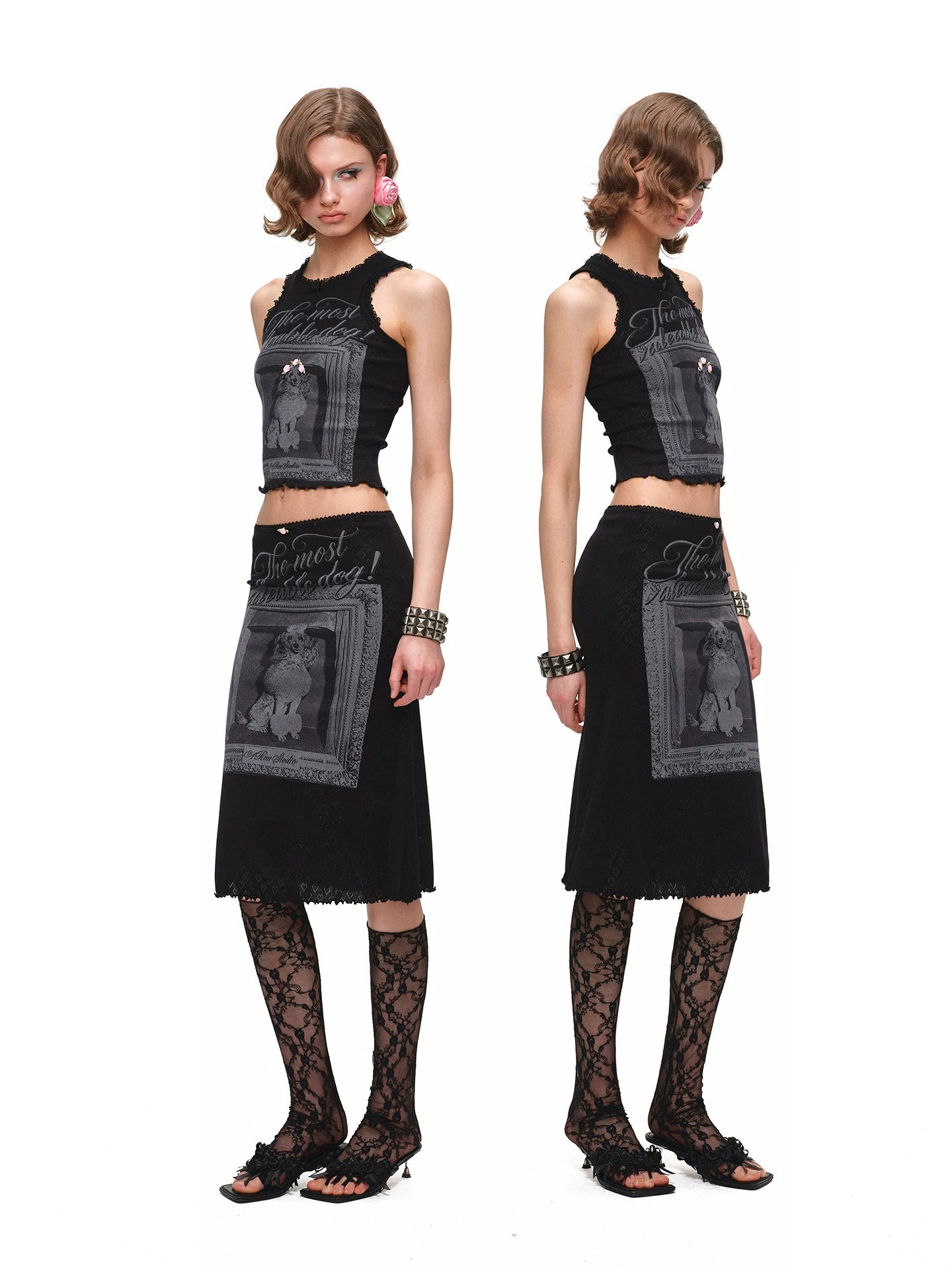 Framed Dog Top &amp; Skirt Set