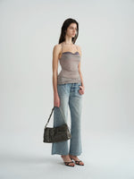 Purple Ruched Design Cami Top