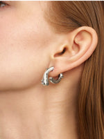 Vintage Gold & Silver Zircon Earrings
