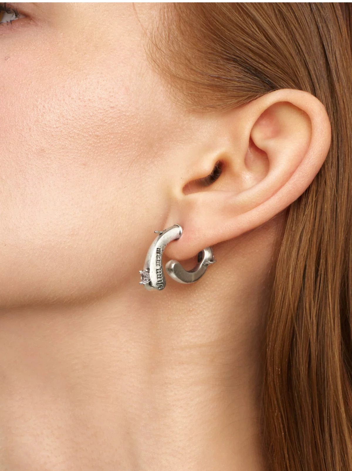 Vintage Gold &amp; Silver Zircon Earrings