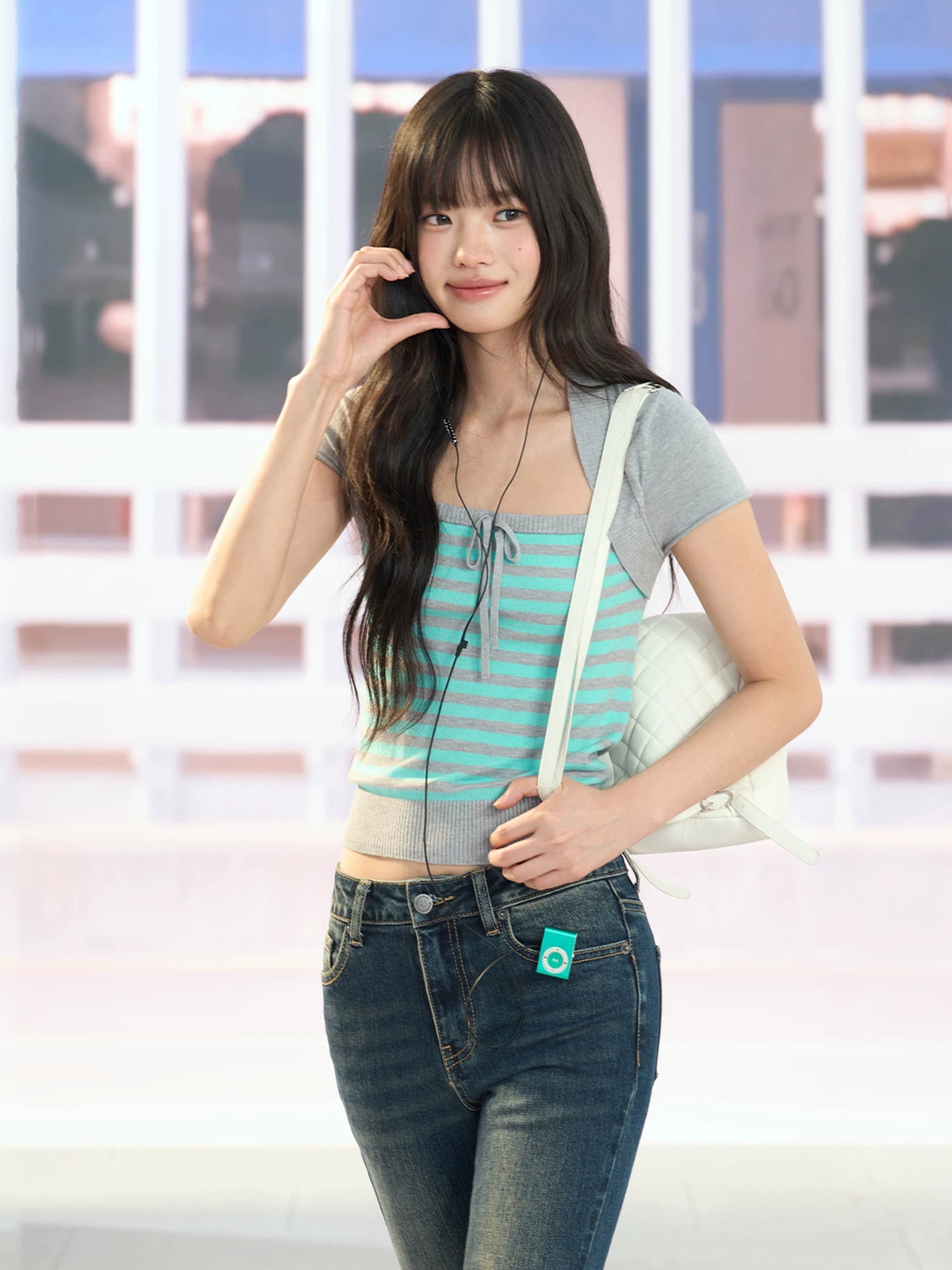 Layered Stripe Knit Top