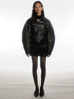 Oversized Thick Leather Jacket
