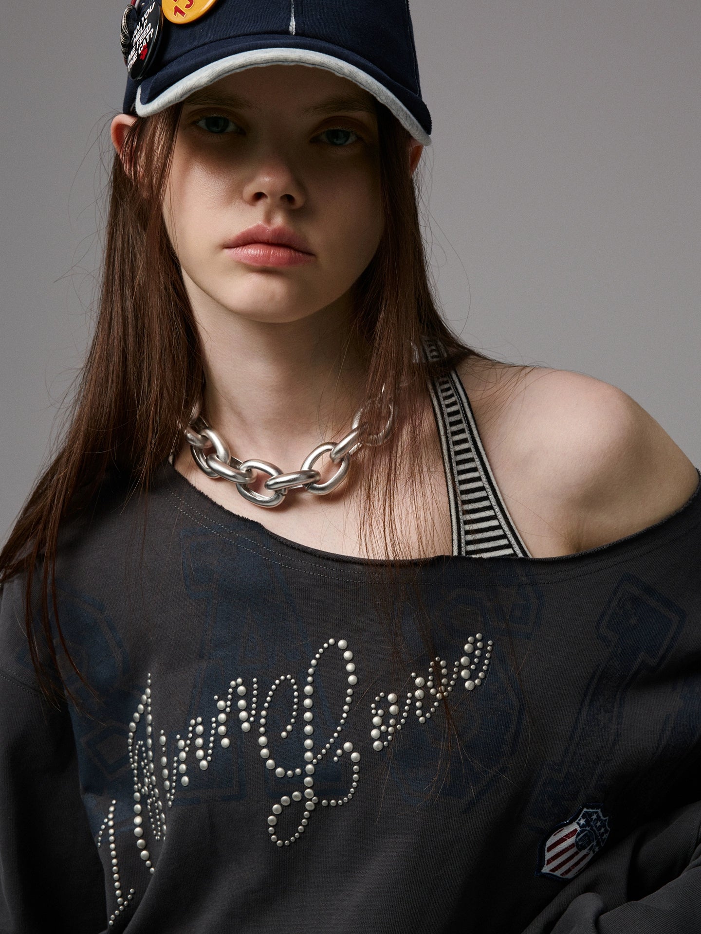 Retro Letter Print Sweatshirt