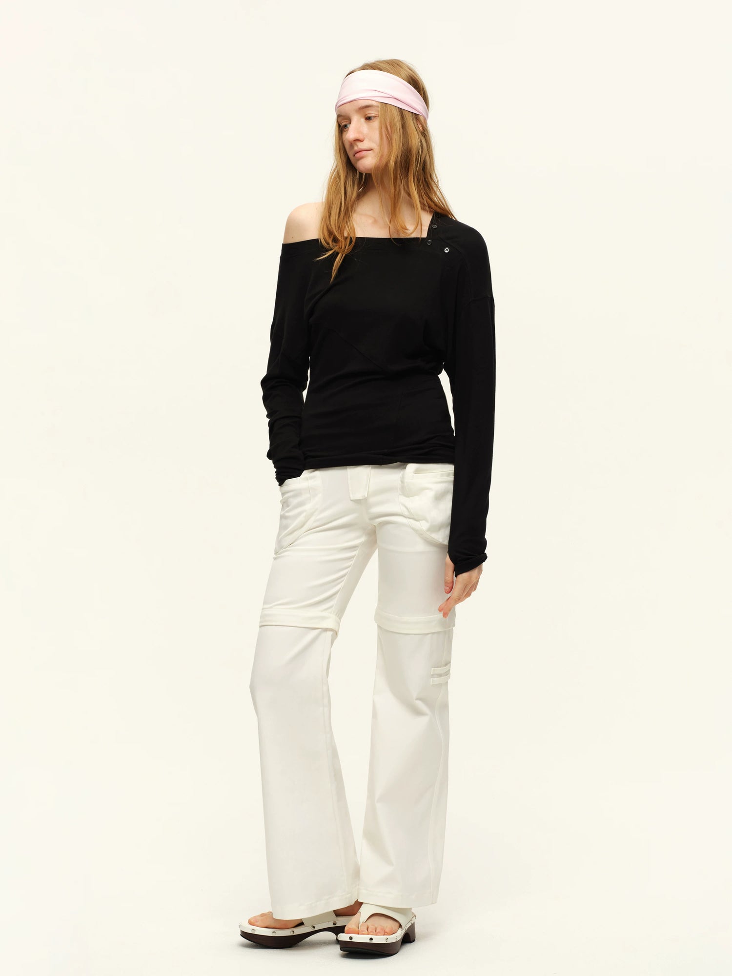 Off-Shoulder Draped Tee