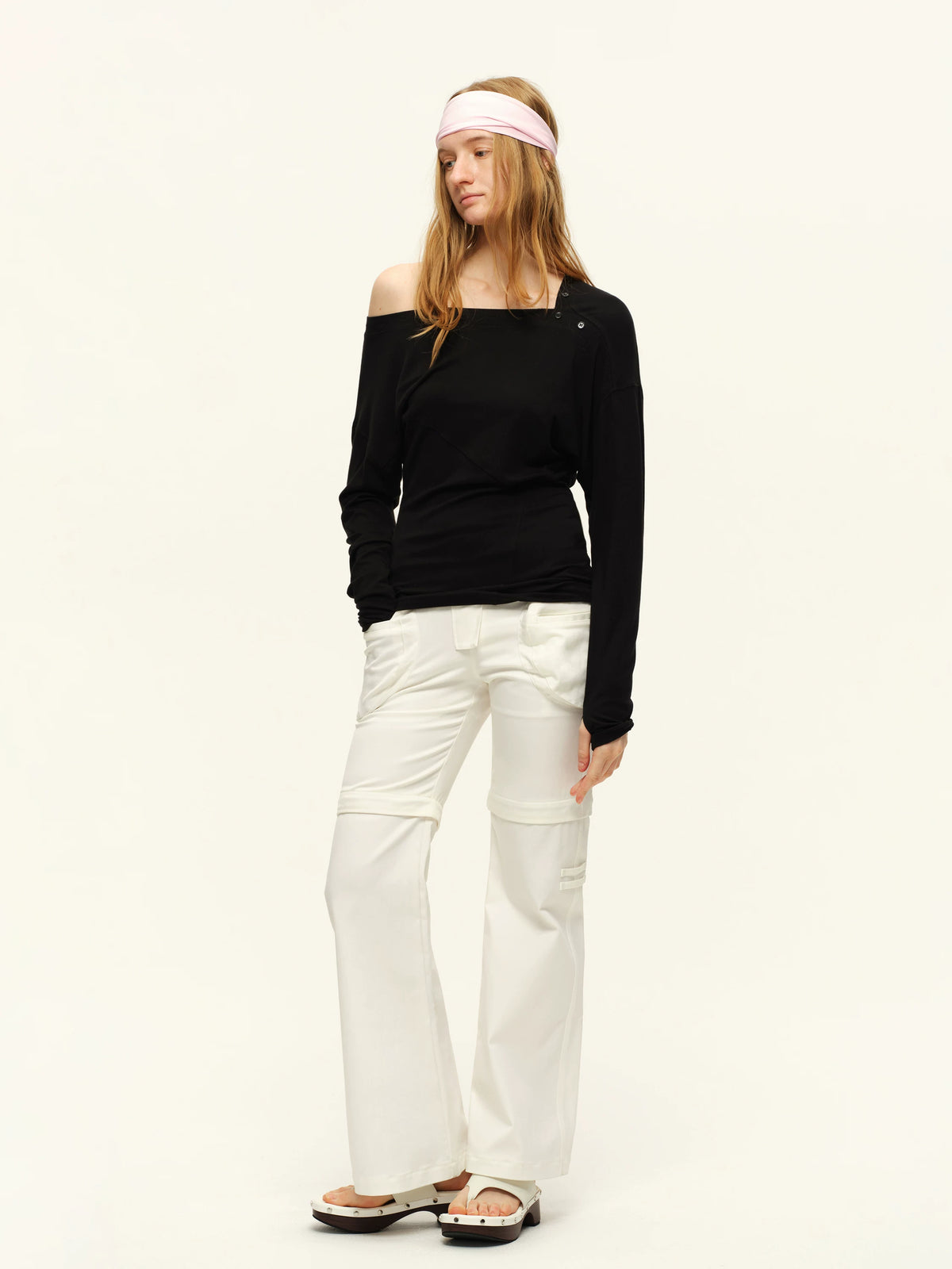 Off-Shoulder Draped Tee