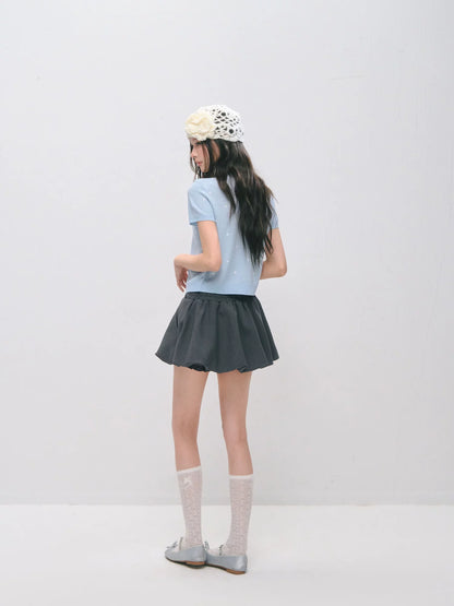 Polka Dot Layered Knit Tee