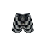 Striped Embroidered Sweatshirt & Shorts Set