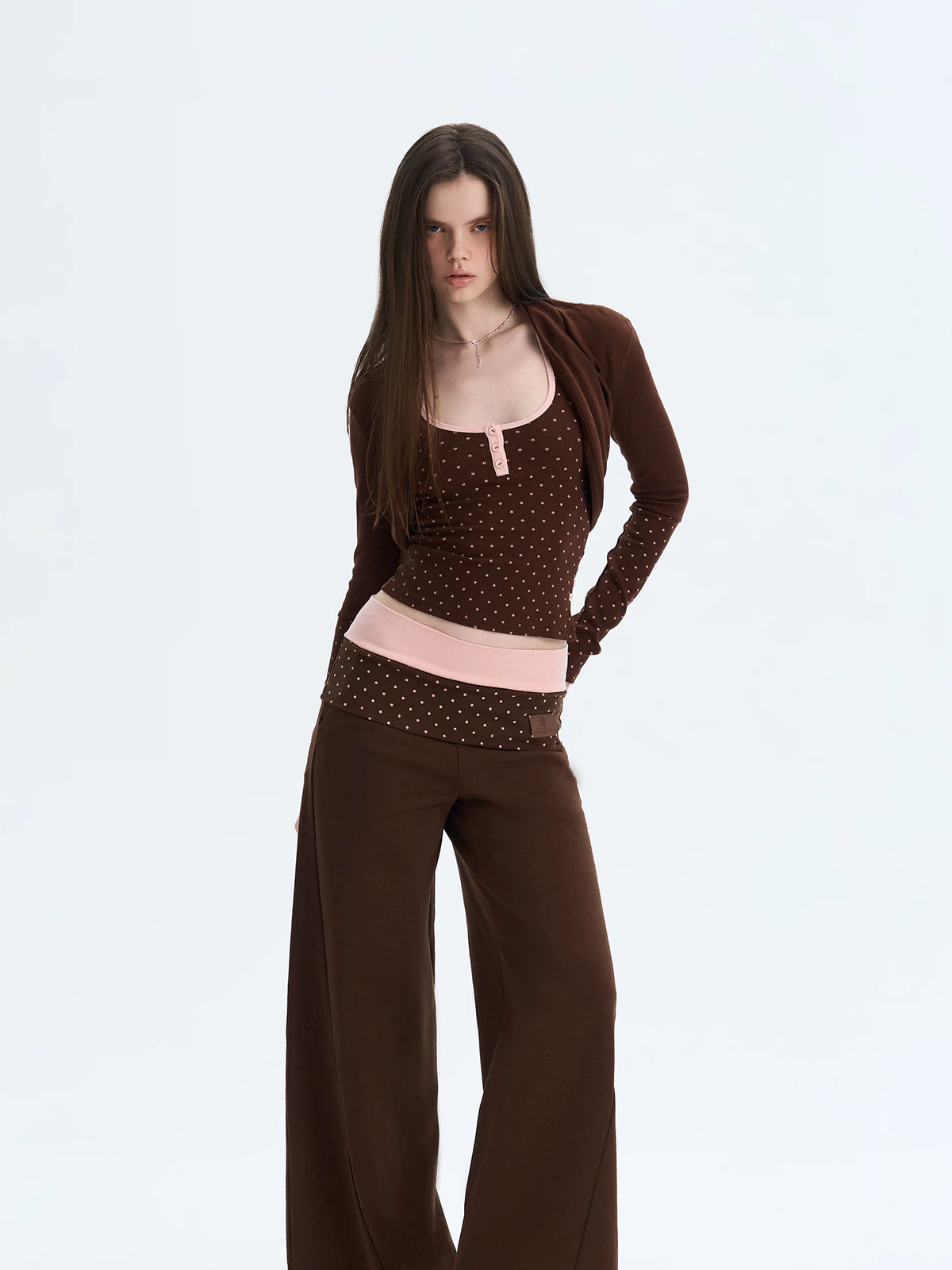 Brown Polka Dot 3-Piece Set