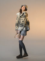 Jacquard Fleece Hooded Casual Jacket