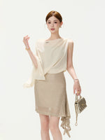 Off-Shoulder Cape Dress