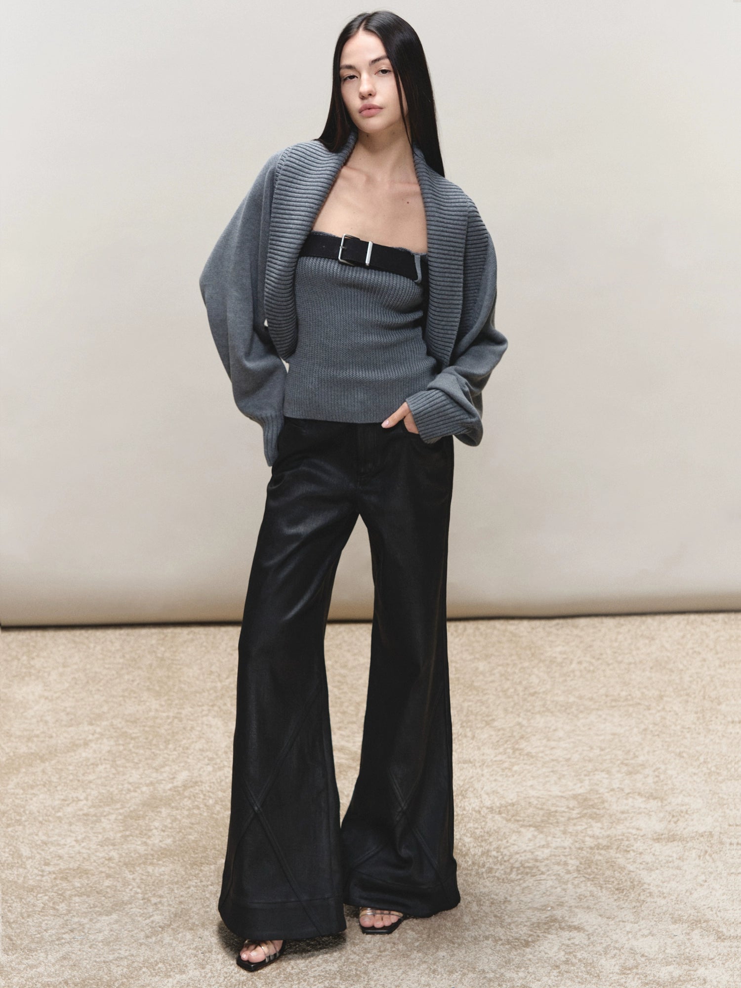 Belted Bandeau &amp; Cardigan Set