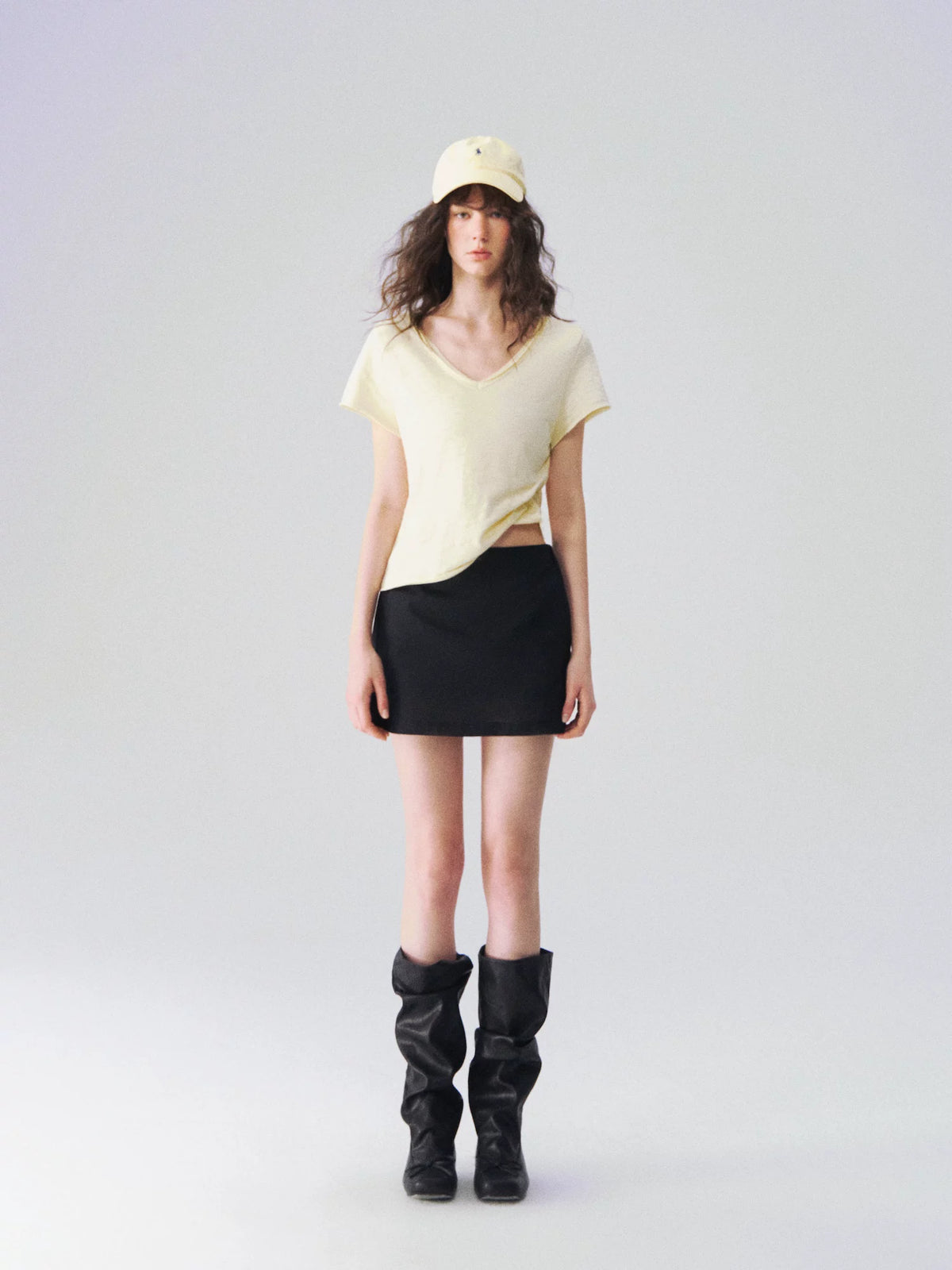 Slub Cotton V Tee