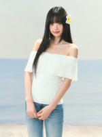 Lace Collar Off-Shoulder Top