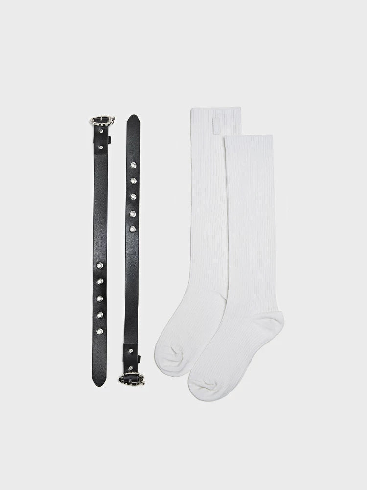 Belt Ribbed Socks