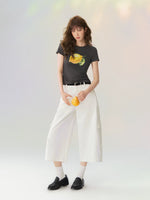 Workwear Casual Cropped Denim Pants