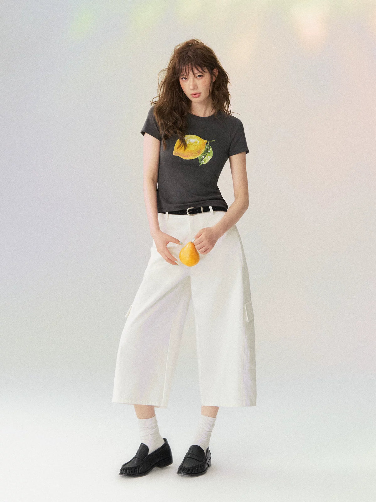 Workwear Casual Cropped Denim Pants