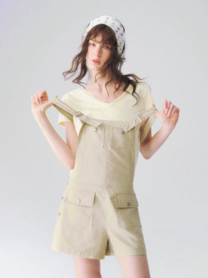 Linen Cargo Overalls