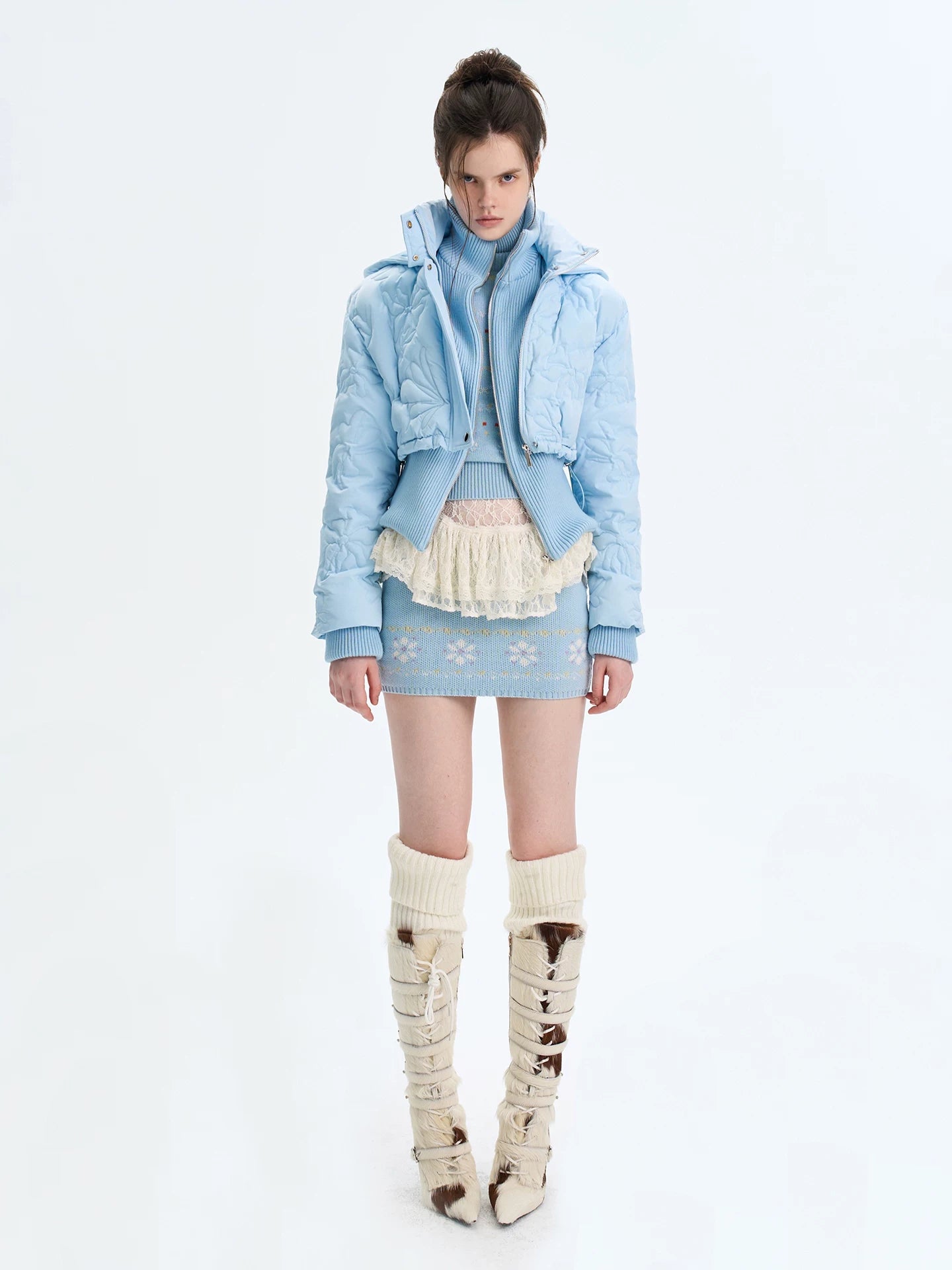 Quilted Cropped Down Jacket