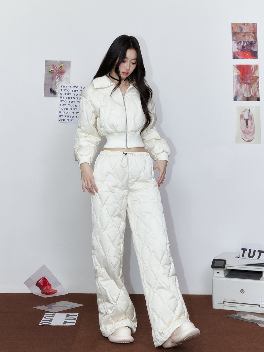 Cloud Atmosphere Pearl Glimmer Short Jacket &amp; Pant Set