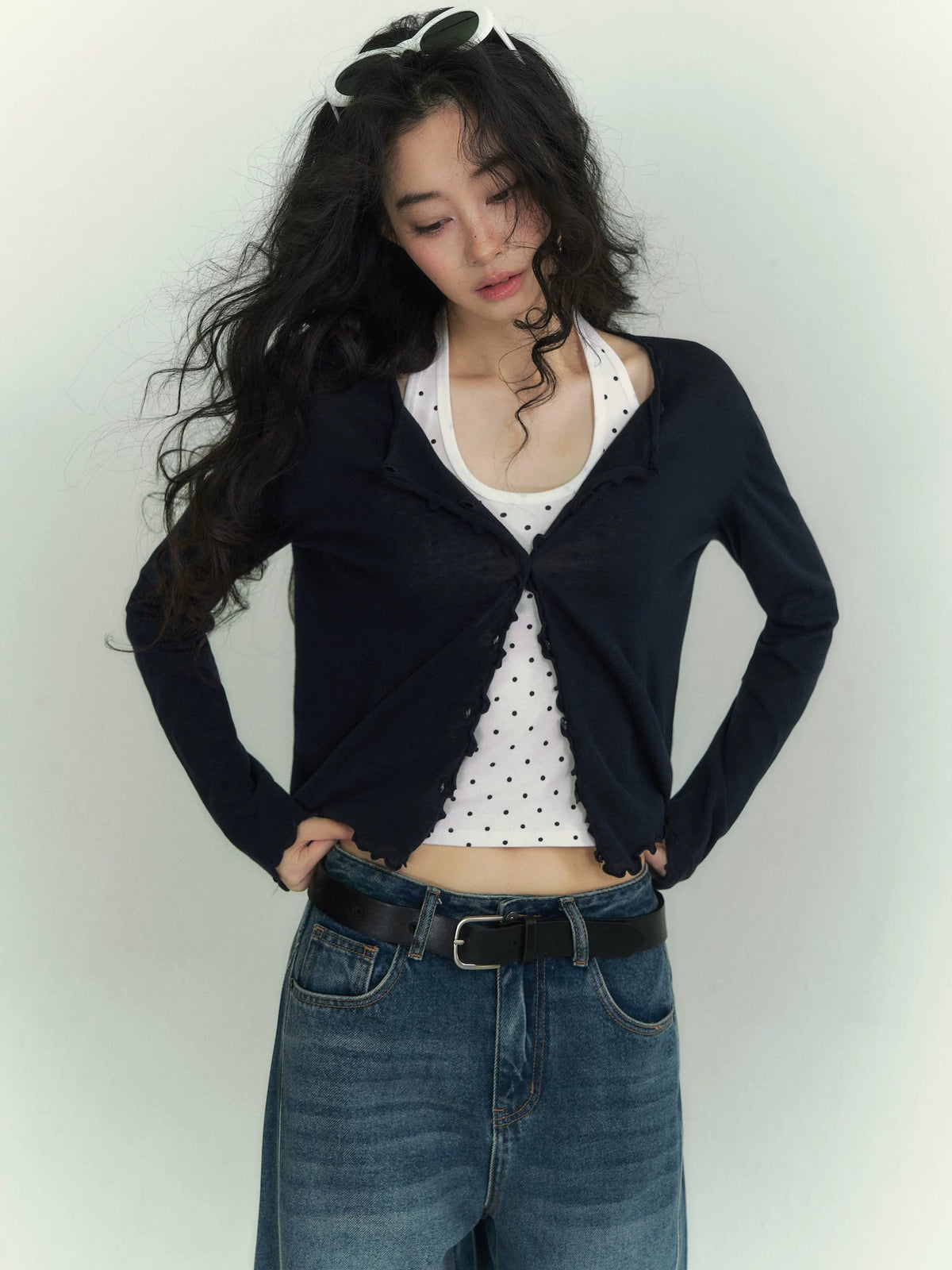 Mercerized Cotton Cardigan