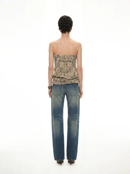 Lyocell Linen Leopard Bandeau