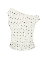Asymmetric Polka Dot Top