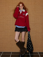 Suede Drawstring Lace Ruffle Mini Skirt