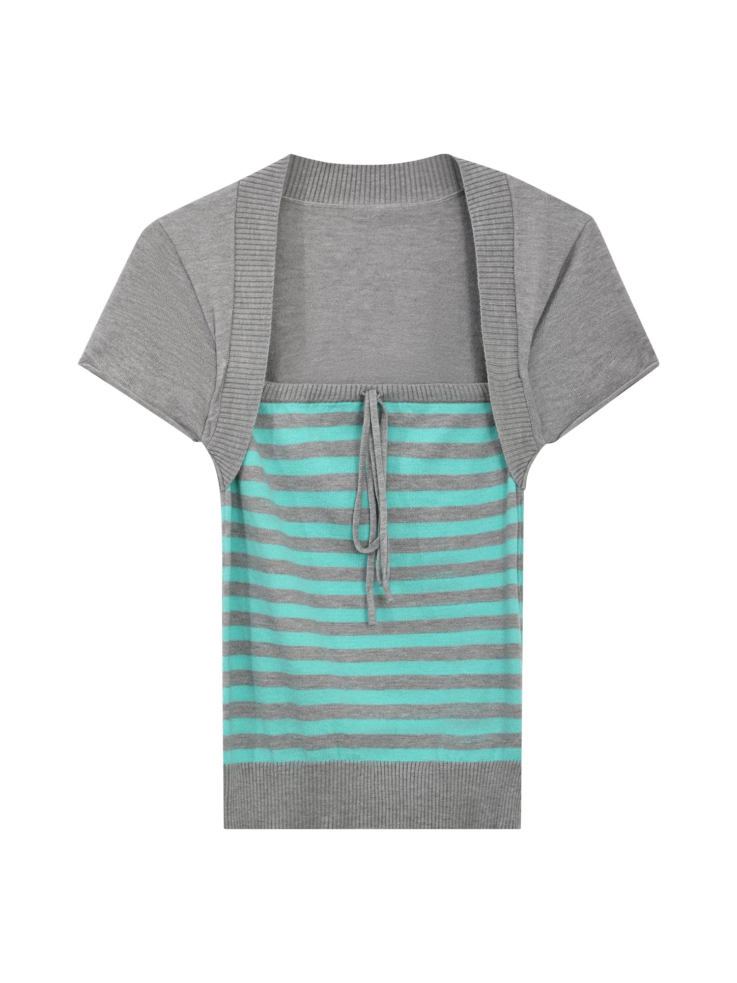 Layered Stripe Knit Top