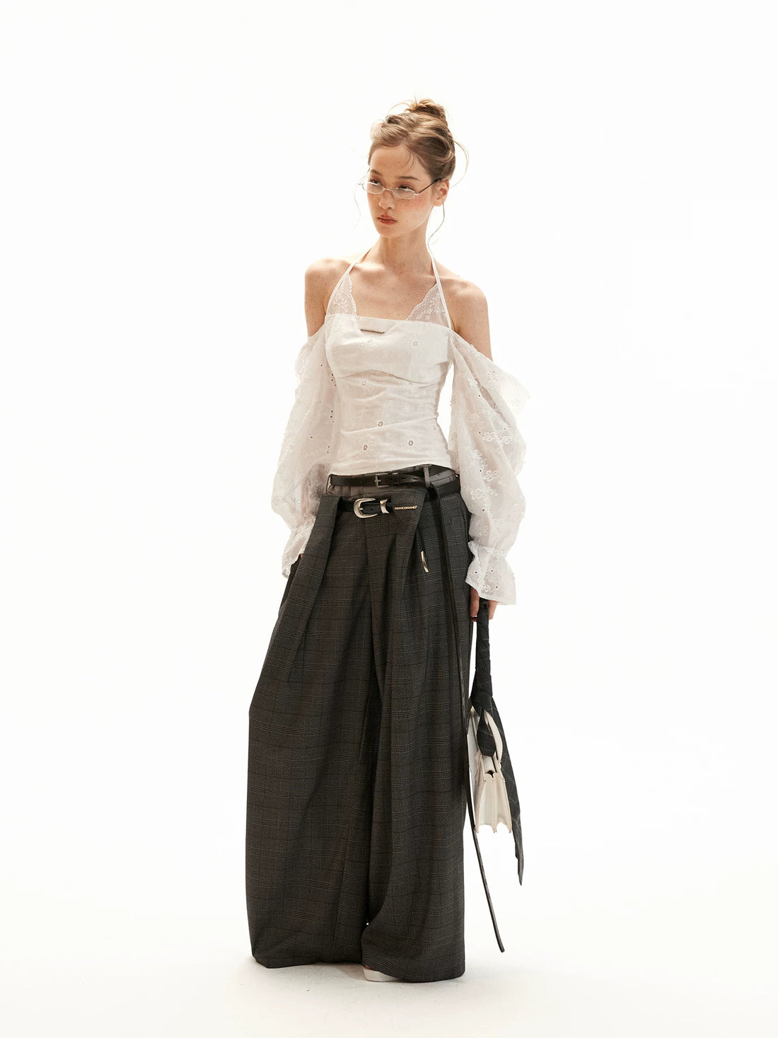 Off-Shoulder Halter Flare Sleeve Blouses