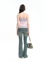 Purple Plaid Knit Camisole