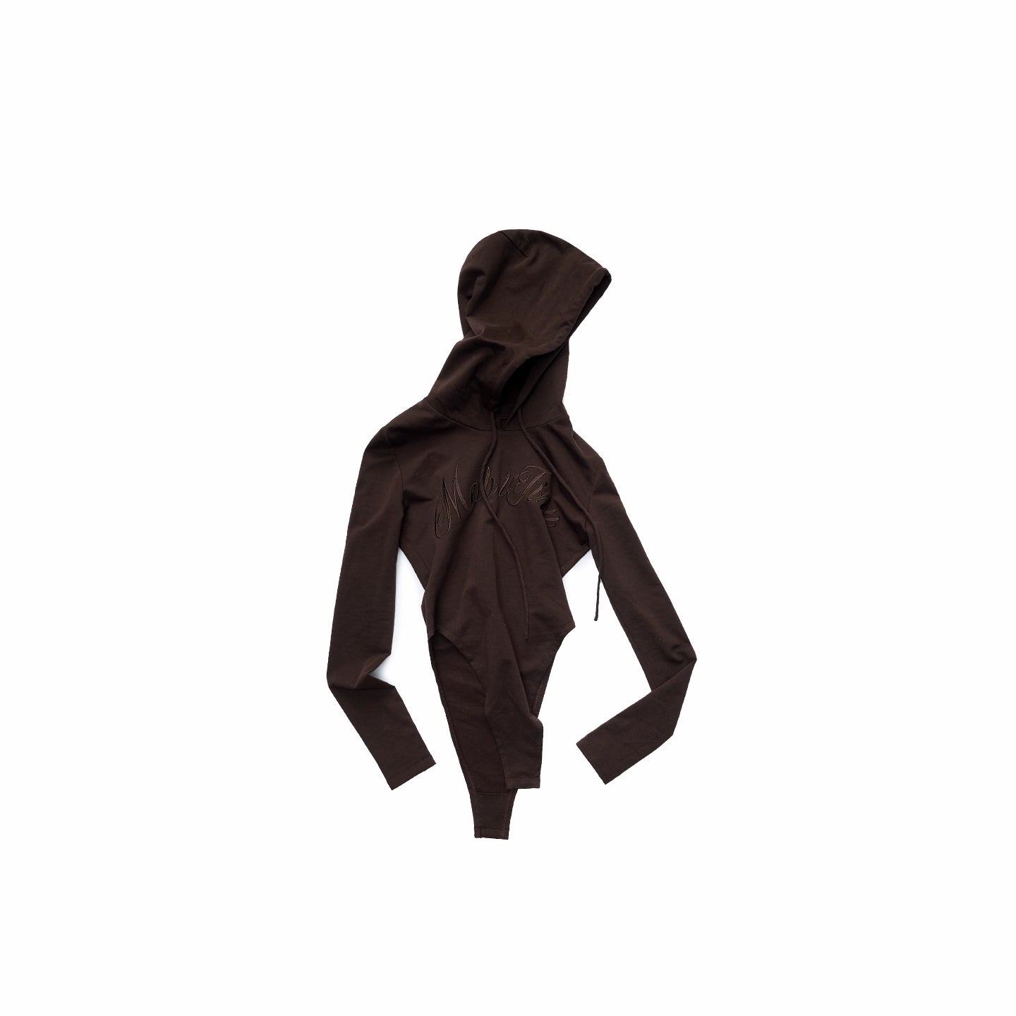 Letter Embroidery Hooded Bodysuit