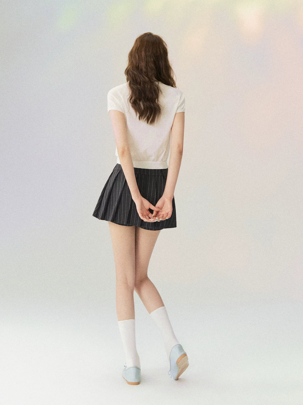 White Little Star Knit T-shirt