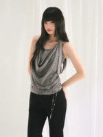 Gray Leopard Halter Top