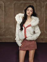Red Waist-Free A-Line Skort