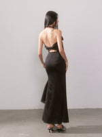 Ouro Shiny Satin Long Dress
