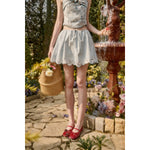 Fountain Embroidered Blue Set